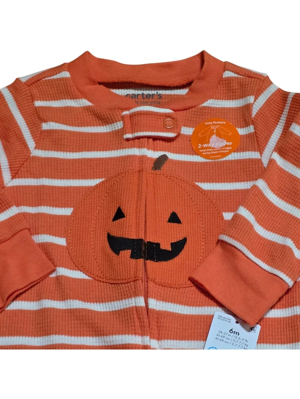 NWT Carter’s 6M Pumpkin Halloween Footed Sleeper